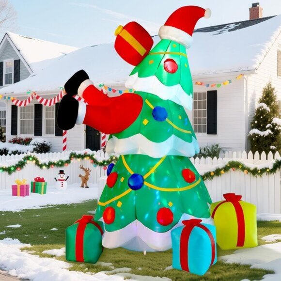 🆕7FT Inflatable Christmas Tree with Built-in LEDs Lights Outdoor Decorations - Picture 9 of 11
